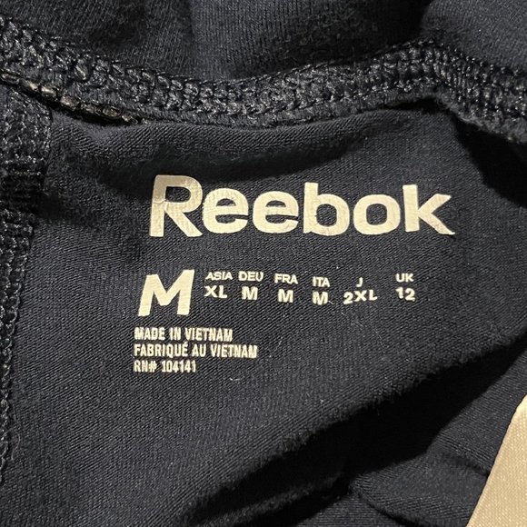 REEBOK High Waisted Leggings Sz Medium Side Pockets Blue Good Quality - Picture 8 of 12